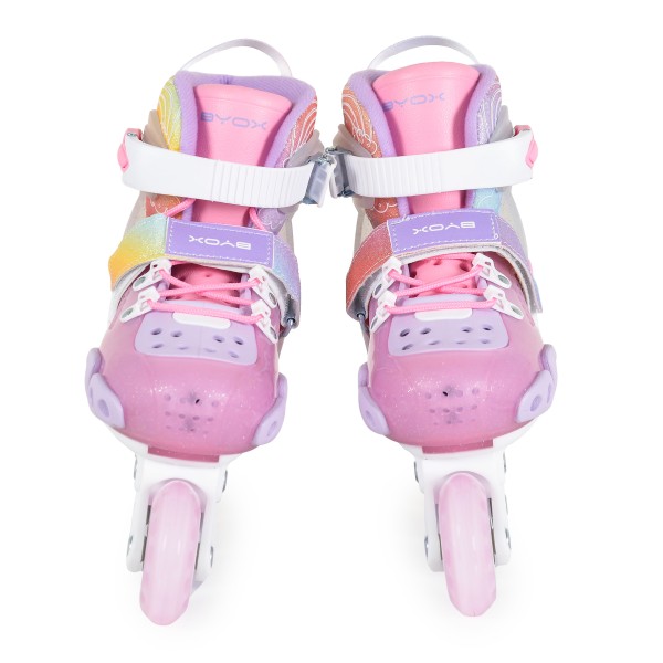 Patine cu Rotile pentru copii, Marime 34-38 reglabil, Byox Dizzy Roz Patine cu Rotile pentru copii, Marime 34-38 reglabil, Byox Dizzy Roz