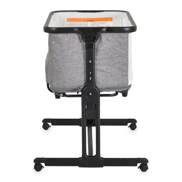Patut bebelusi 2 în 1 cu optiune co-sleeping si tarc – Moni Grey cu roti, saltea si copertina cu plasa