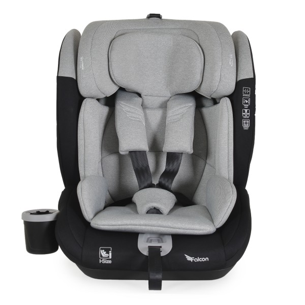 Scaun auto copii 76-150 cm, Cangaroo Falcon Opal Grey, Protectie impact lateral, Suport pahar, Testat standard UE R129/03 Scaun auto copii 76-150 cm, Cangaroo Falcon Opal Grey, Protectie impact lateral, Suport pahar, Testat standard UE R129/03