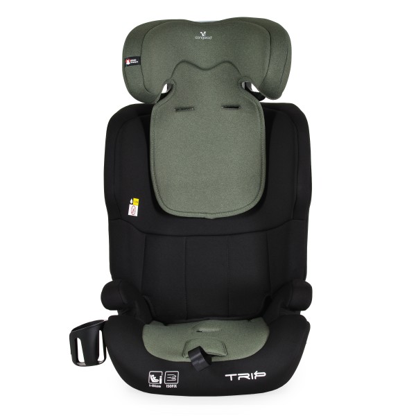 Scaun Auto Copii Cangaroo Trip Green – Sistem ISOFIX, Tetieră Reglabilă, R129, 76–150 cm, 15 Luni+