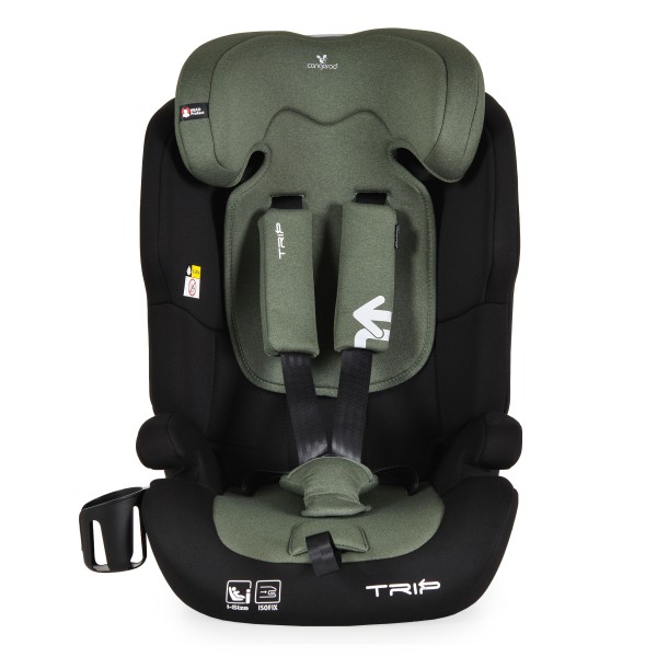 Scaun Auto Copii Cangaroo Trip Green – Sistem ISOFIX, Tetieră Reglabilă, R129, 76–150 cm, 15 Luni+