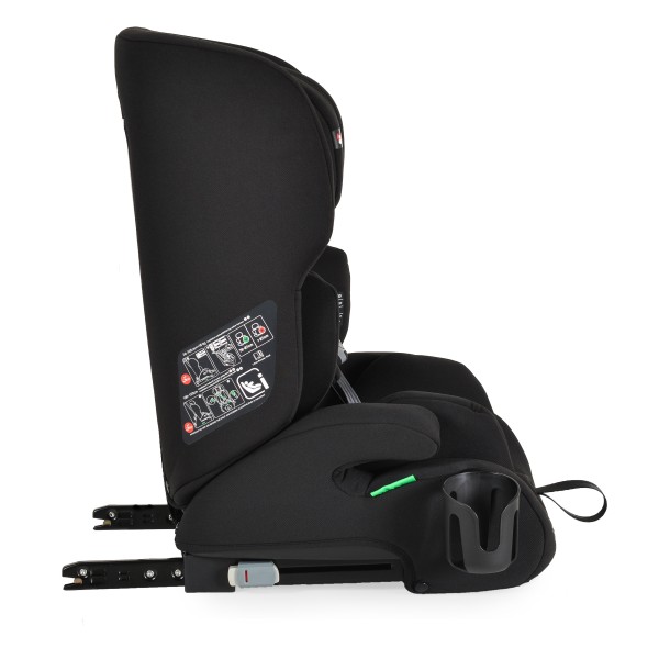 Scaun Auto Copii Cangaroo Trip Black – Sistem ISOFIX, Tetieră Reglabilă, R129, 76–150 cm, 15 Luni+
