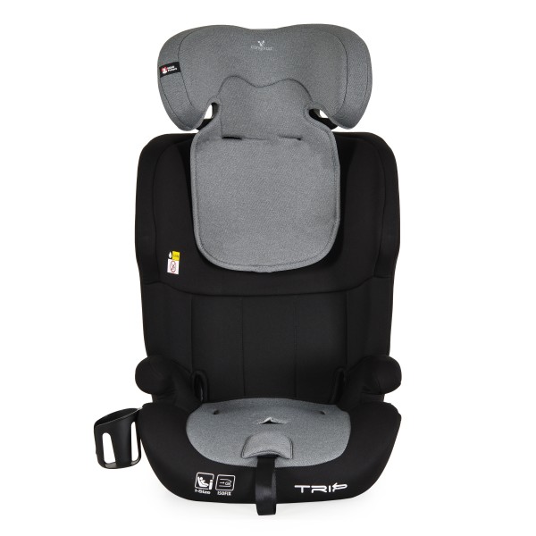 Scaun Auto Copii Cangaroo Trip Grey – Sistem ISOFIX, Tetieră Reglabilă, R129, 76–150 cm, 15 Luni+