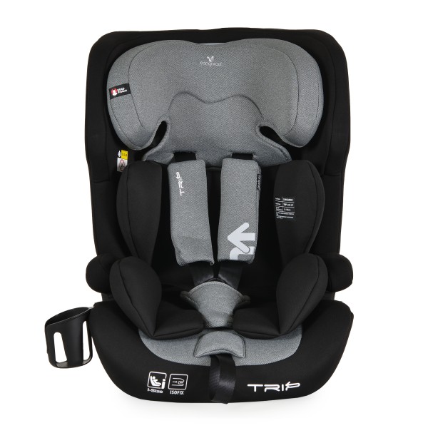 Scaun Auto Copii Cangaroo Trip Grey – Sistem ISOFIX, Tetieră Reglabilă, R129, 76–150 cm, 15 Luni+