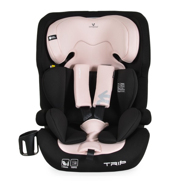 Scaun Auto Copii Cangaroo Trip Pink – Sistem ISOFIX, Tetieră Reglabilă, R129, 76–150 cm, 15 Luni+