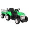 Tractor Electric Copii cu Remorcă Moni Dallas Verde – Doua motoare, Telecomandă, MP3/USB, Lumini și Sunete, 3+ Ani