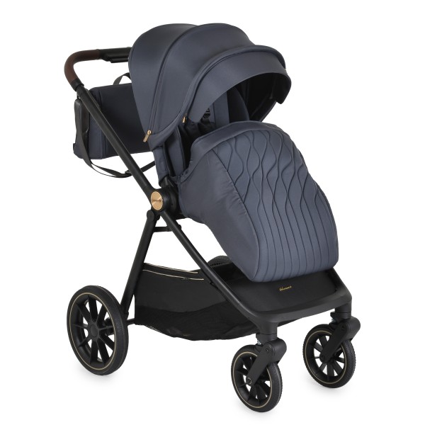 Cărucior 2 în 1 Cangaroo Celebrity Graystone – Landou și Scaun Reversibil, Pliere Compactă, 0-4 Ani, Husă Picioare, Geantă, UV50+