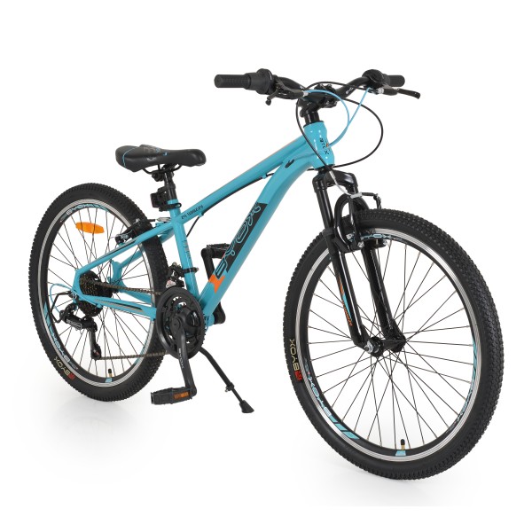 Bicicleta copii Byox 24“ Wizzy Turquize, 21 Viteze Shimano, Cadru din Otel, Varsta recomandata 8 ani +