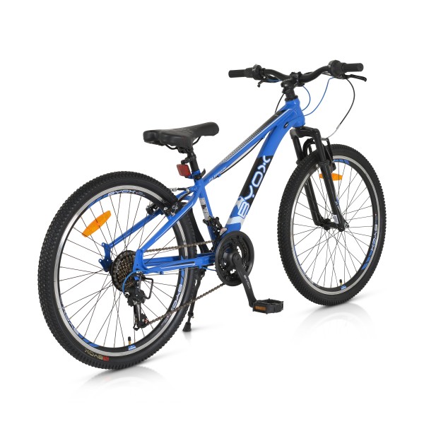 Bicicleta copii Byox 24“ Wizzy Albastru, 21 Viteze Shimano, Cadru din Otel, Varsta recomandata 8 ani +