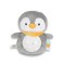 Lampa de noapte cu Proiector pentru copii, Moni Toys Snuggly Pinguin Gri, Functie muzicala, Oprire Automata