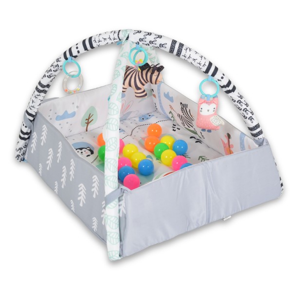 Saltea de joaca pentru Bebelusi, Happy Space Play Gym, Jucarii incluse