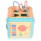 Cub Interactiv Bebelusi Moni Baby learning cube Albastru, 6 activitati diferite si sunete, Varsta recomandata 18 luni+