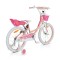 Bicicleta pentru Fetite Byox Fashion Girl Coral 20 inch, varsta 6-9 ani, Roti Ajutatoare si accesorii incluse