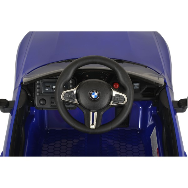 Masina electrica cu Doua Motoare pentru copii, Bmw M4 Albastru, Lumini LED Fata si Spate, Functii Muzicale, Varsta 3-8 Ani