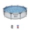 Piscina cu Pompa de Filtrare si Filtru Bestway Steel Pro, Cadru Metalic, Dimensiune 3.05m x 76cm