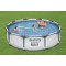 Piscina cu Pompa de Filtrare si Filtru Bestway Steel Pro, Cadru Metalic, Dimensiune 3.05m x 76cm