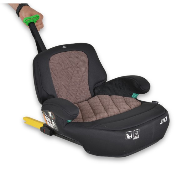 Scaun Inaltator Auto cu Spatar detasabil si prindere Isofix, Cangaroo Jax Roz 125-150cm, Tapiterie detasabila