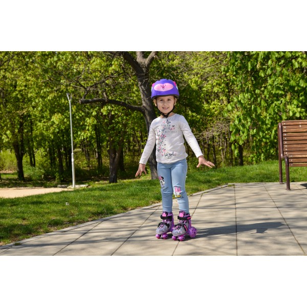 Patine cu rotile pentru fetite BYOX Little Beetle Violet, marimi reglabile 26-29