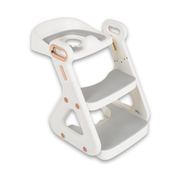 Scara pliabila pentru copii, Cangaroo I-Stairs Alb, cu Adaptor pentru Toaleta, Varsta recomandata 18 luni +