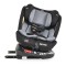 Scaun auto 0-36 kg cu Isofix Moni Nitro Gri, Sezut Rotativ 360° si pozitie de somn, varsta recomandata 0-12 ani, Protectie impact lateral SPS