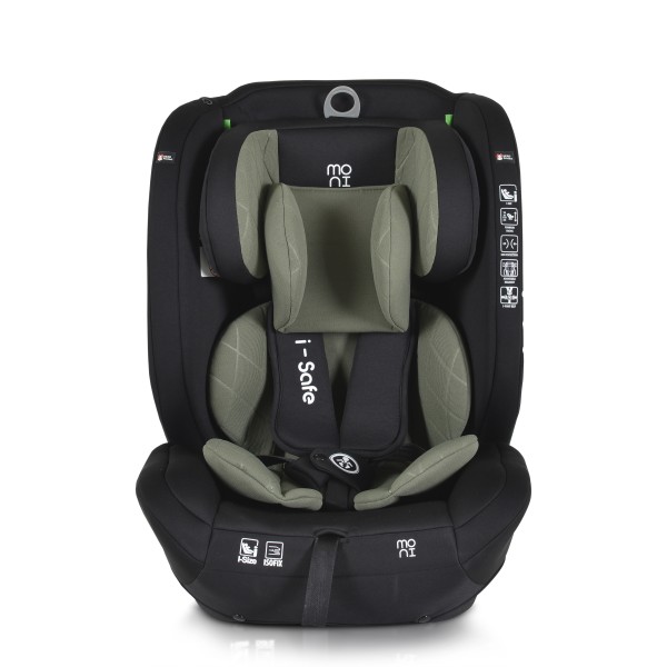 Scaun Auto 9-36 Kg cu sistem Isofix Moni I-safe Verde 76-150cm