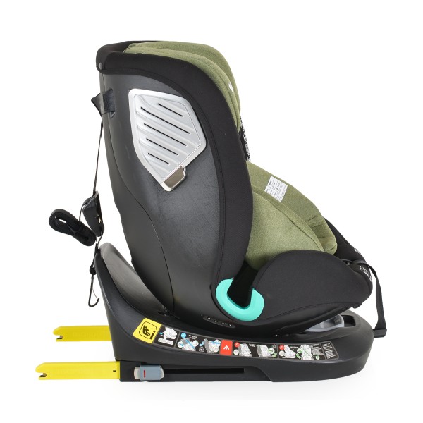 Scaun auto 0-36 kg cu isofix Moni Serengeti Verde, Sezut Rotativ 360° si pozitie de somn, varsta recomandata 0 - 12 ani