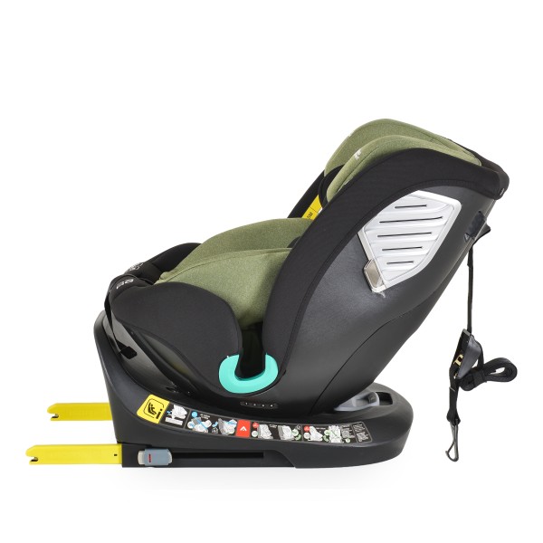 Scaun auto 0-36 kg cu isofix Moni Serengeti Verde, Sezut Rotativ 360° si pozitie de somn, varsta recomandata 0 - 12 ani