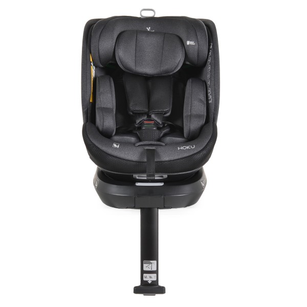 Scaun Auto cu Isofix pentru copii 0-36 Kg, Cangaroo Hoku Negru 40-150cm, Rotativ 360 Grade, Pozitie de Somn, Picior Suport, Protectie la Impact Lateral