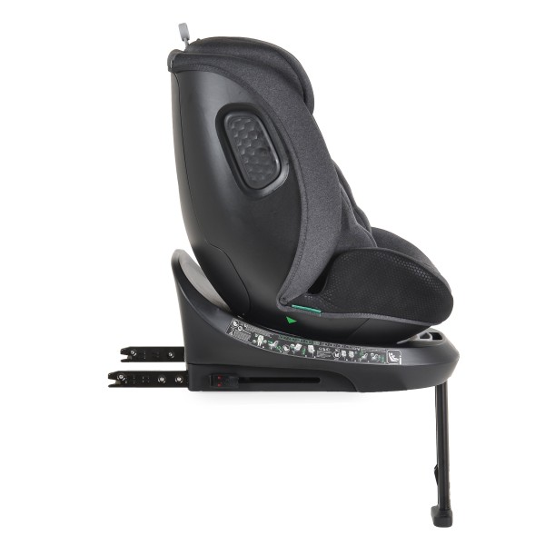 Scaun Auto cu Isofix pentru copii 0-36 Kg, Cangaroo Hoku Negru 40-150cm, Rotativ 360 Grade, Pozitie de Somn, Picior Suport, Protectie la Impact Lateral