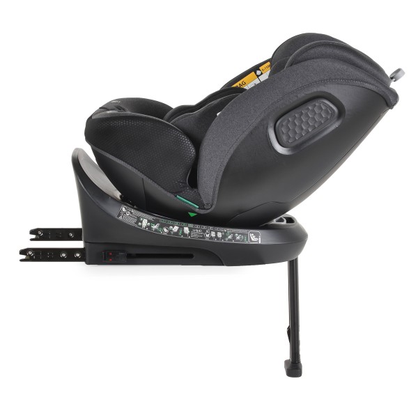 Scaun Auto cu Isofix pentru copii 0-36 Kg, Cangaroo Hoku Negru 40-150cm, Rotativ 360 Grade, Pozitie de Somn, Picior Suport, Protectie la Impact Lateral