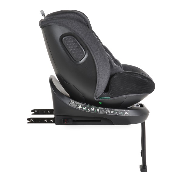 Scaun Auto cu Isofix pentru copii 0-36 Kg, Cangaroo Hoku Negru 40-150cm, Rotativ 360 Grade, Pozitie de Somn, Picior Suport, Protectie la Impact Lateral