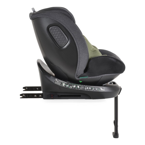 Scaun Auto cu Isofix pentru copii 0-36 Kg, Cangaroo Hoku Olive Green 40-150cm, Rotativ 360 Grade, Pozitie de Somn, Picior Suport, Protectie la Impact Lateral