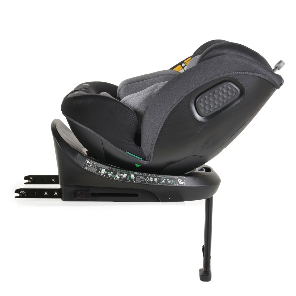 Scaun Auto cu Isofix pentru copii 0-36 Kg, Cangaroo Hoku Gri 40-150cm, Rotativ 360 Grade, Pozitie de Somn, Picior Suport, Protectie la Impact Lateral