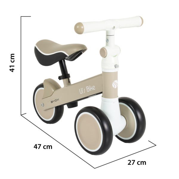 Mini Bicicleta Tricicleta de echilibru pentru copii, Byox Lils Bike Bej, Varsta recomandata 1 an +