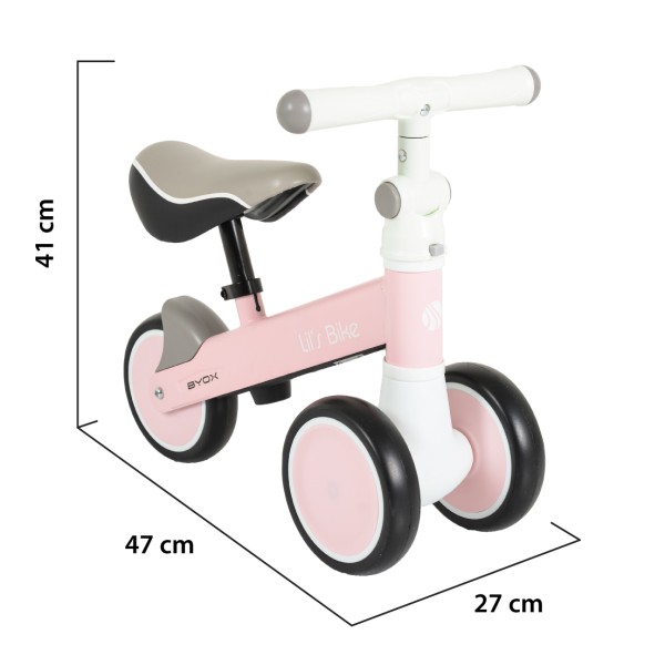 Mini Bicicleta Tricicleta de echilibru pentru copii, Byox Lils Bike Roz, Varsta recomandata 1 an +