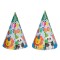 6 Coifuri din hartie cu elastic de Petrecere, Happy Birthday, Animale multicolor