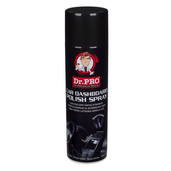 Spray pentru lustruirea si curatarea bordului Auto , Dr Pro , negru , Black Cristal 500ml