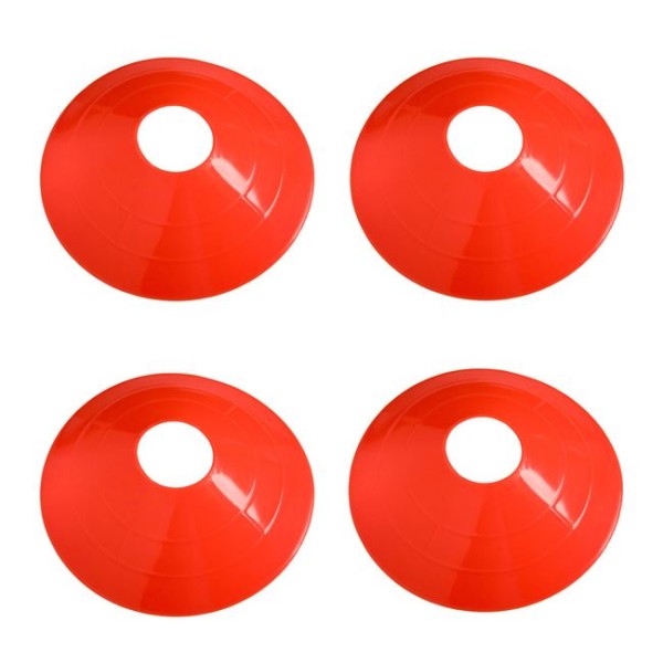 Set 4 Discuri din Plastic pentru Antrenament Sport, Portocaliu, Diametru 19 cm 