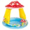 Piscina copii cu Parasolar in forma de Ciuperca, Intex Galben Rosu, diametru 102 cm, varsta recomandata 1 - 3 ani