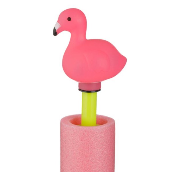 Jucarie interactiva fete, Aparat stropit cu Apa, Water Pump Flamingo Roz, Lungime 26 Cm