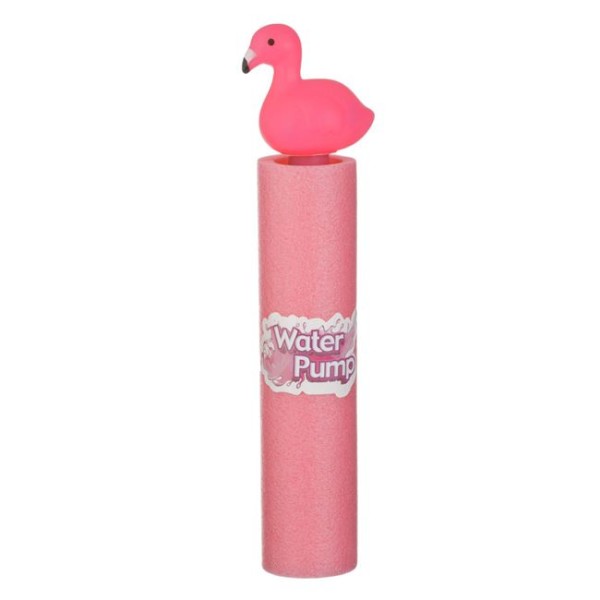 Jucarie interactiva fete, Aparat stropit cu Apa, Water Pump Flamingo Roz, Lungime 26 Cm