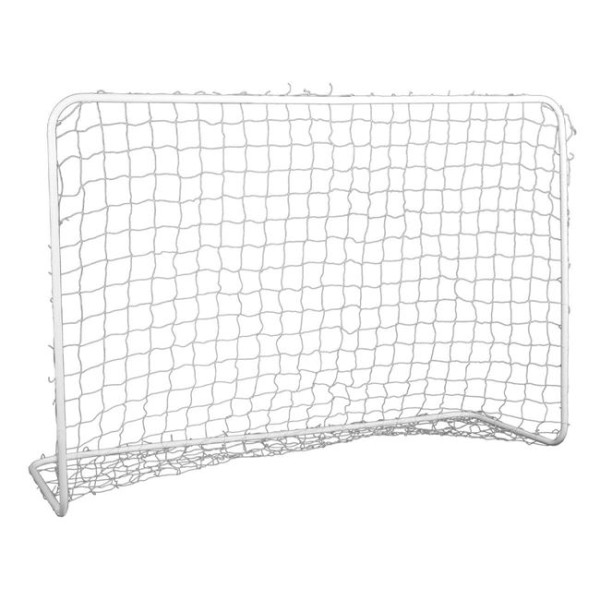 Poarta de Fotbal cu Cadru Metalic si plasa alba, Live Up, Fixare cu 4 tarusi, Dimensiune 182x61x122 cm 