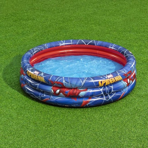 Piscina Gonflabila copii, Bestway Spiderman Albastru, Capacitate 200 Litrii, Varsta recomandata 2 Ani