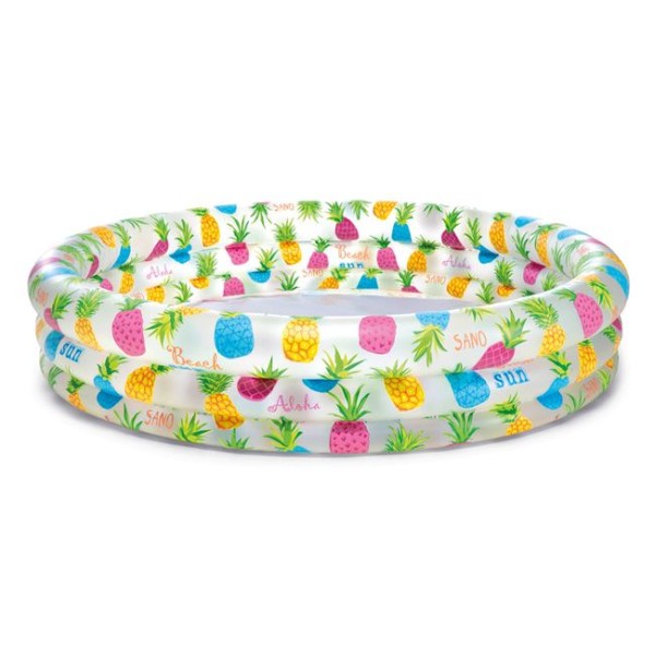 Piscina Gonflabila pentru copii, Intex Fructe Multicolor, Capacitate 248 litrii, Varsta recomandata 3 - 7 Ani