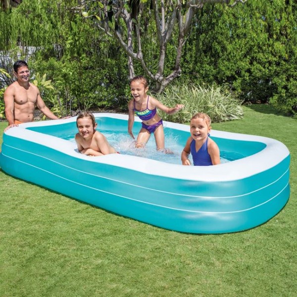 Piscina Mare de Familie Gonflabila, Intex Swim Center Albastru, Dimensiune 3.05x1.83x0.56 metrii, Capacitate 1050 Litrii