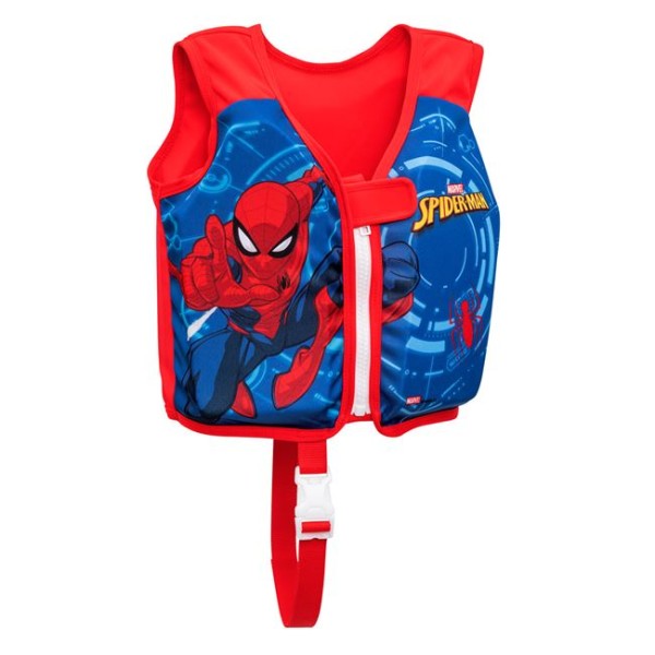 Vesta de Inot pentru baieti cu Protectie UPF 50+, Bestway Spiderman Albastru, Greutate maxima 19 Kg, Varsta recomandata 1 - 3 Ani