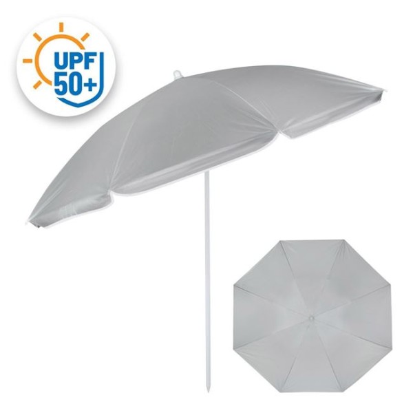 Umbrela de Plaja cu Protectie Solara UPF 50+ cu sistem de inclinare, diametru 180 cm si cadru metalic