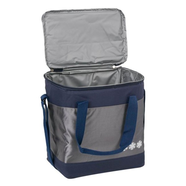 Geanta Termoizolanta, Cool Bag Gri Albastru, capacitate 15 litrii, dimensiune 28x11x30 cm