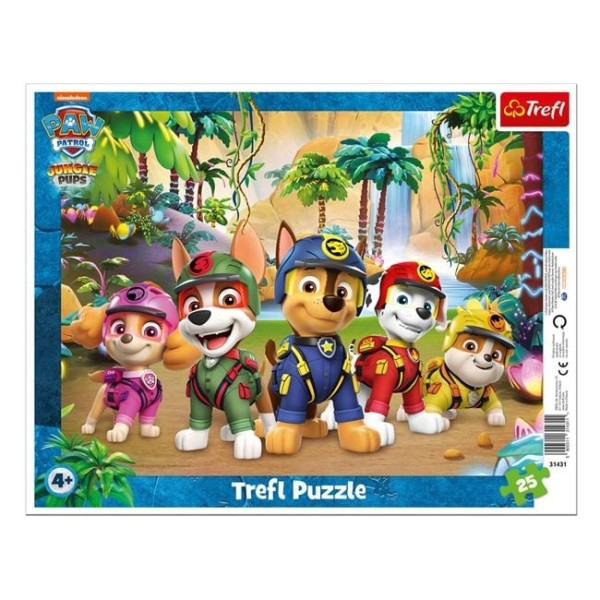 Puzzle copii Patrula Catelusilor , 25 de piese, Trefl, 37x29cm, 4 Ani +