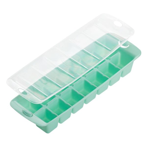 Cutie cu capac pentru 14 Cuburi de Gheata, Ice Cube Verde, Dimensiune 30x14x5 cm 